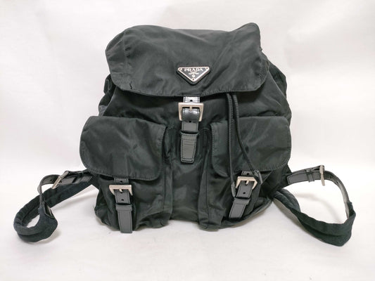 PRADA Nylon PRADA Nylon Triangle Plate Logo Backpack