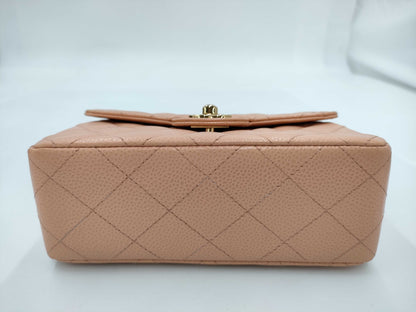 CHANEL CHANEL Mini Matelasse Caviar Skin Pink with Seal No. 8 Shoulder Bag
