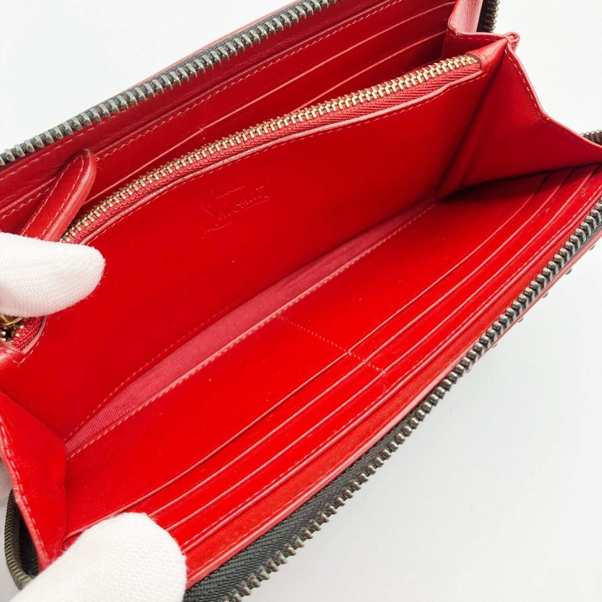 Christian Louboutin Panettone Leather Studded Long Wallet