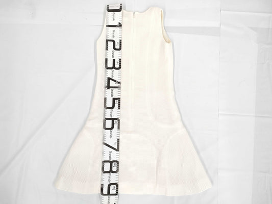 CHANEL CHANEL Waffle Dress P43547V31615 #36 White Dress