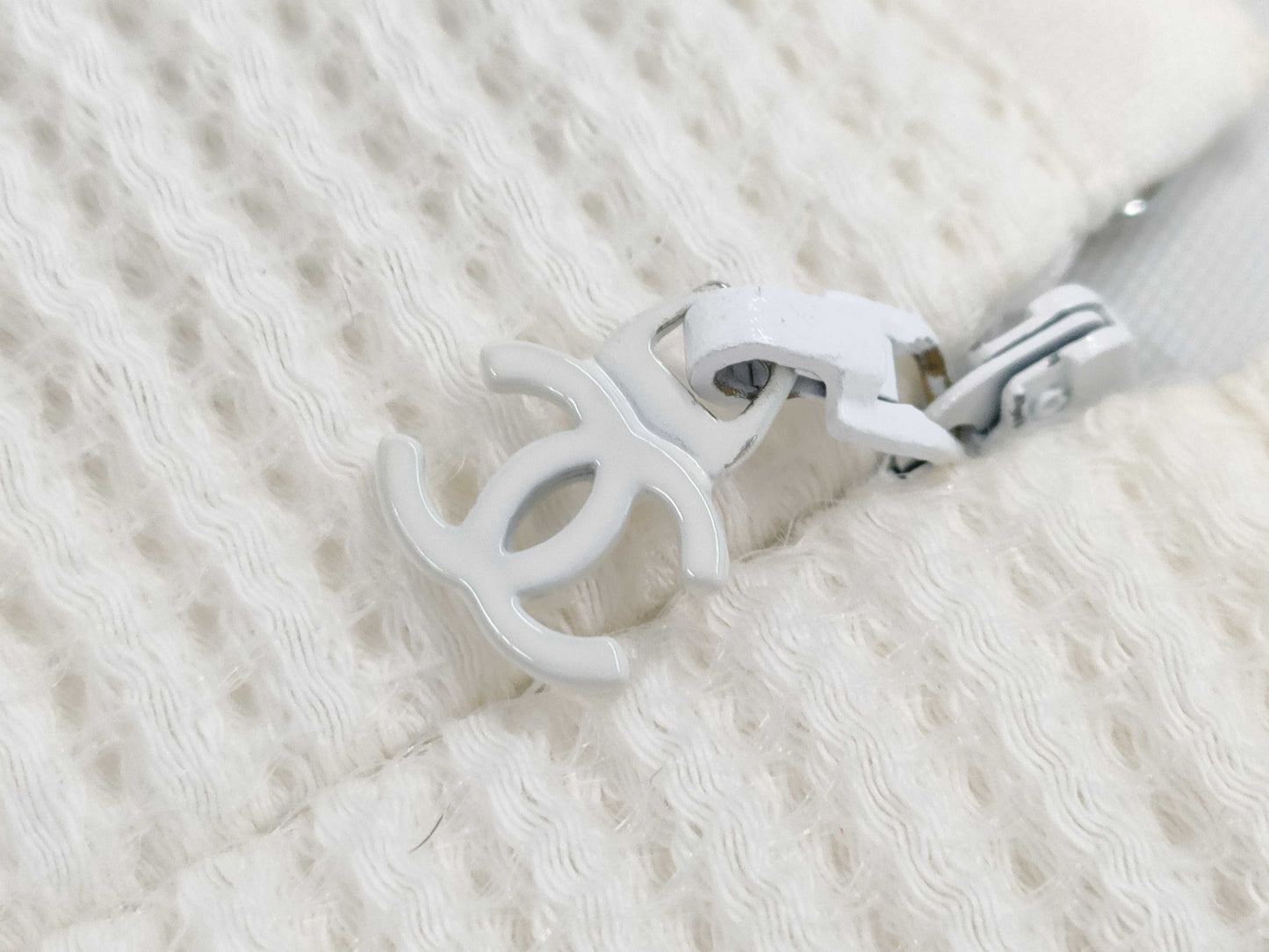 CHANEL CHANEL Waffle Dress P43547V31615 #36 White Dress