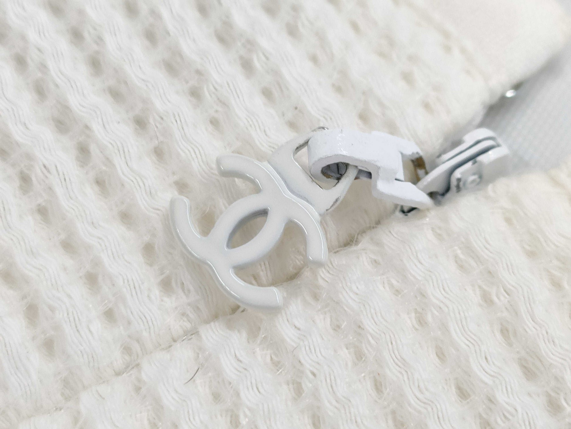 CHANEL CHANEL Waffle Dress P43547V31615 #36 White Dress