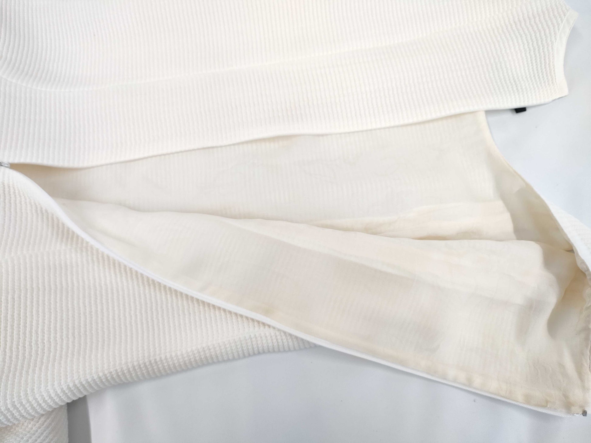 CHANEL CHANEL Waffle Dress P43547V31615 #36 White Dress