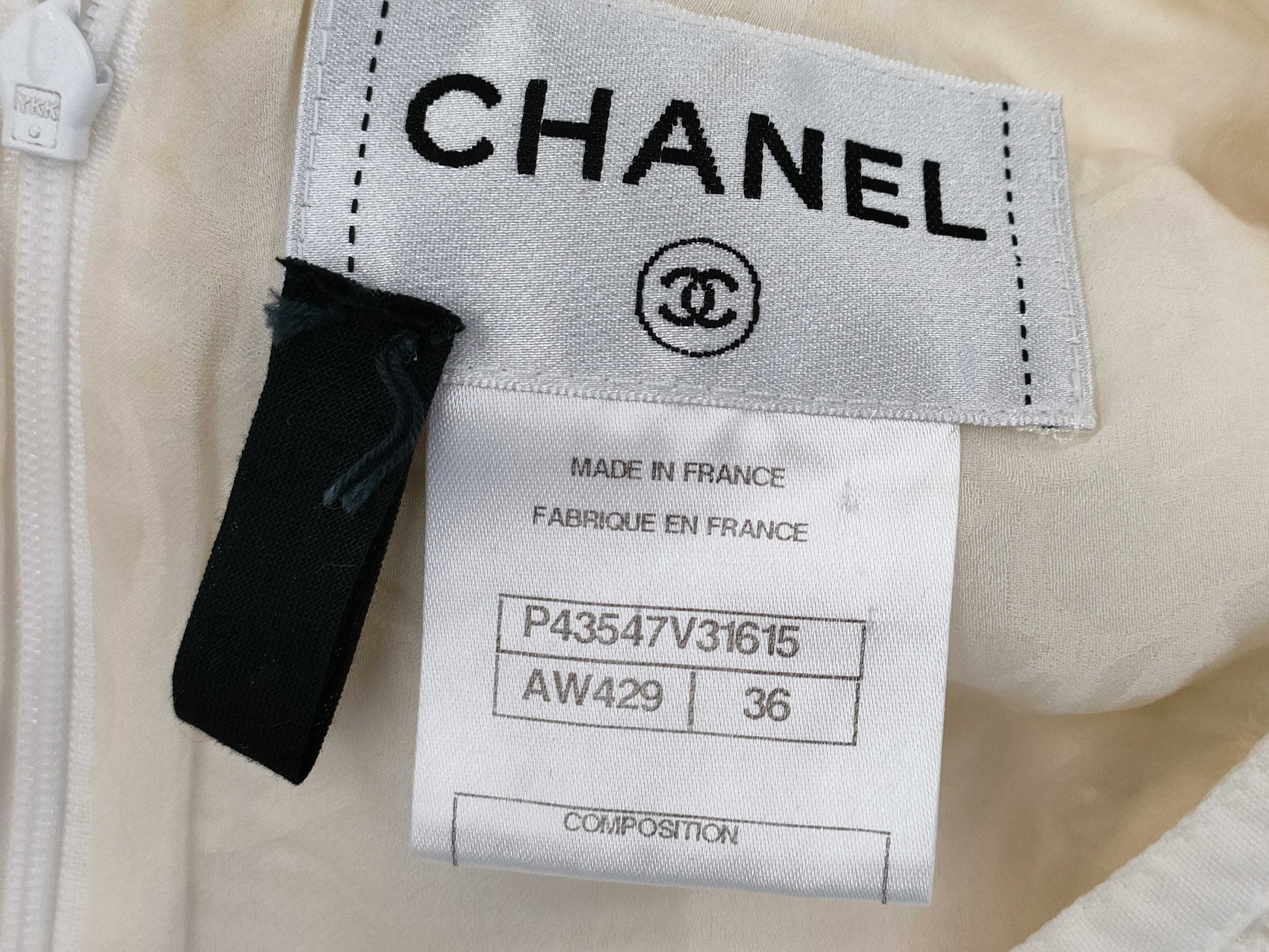 CHANEL CHANEL Waffle Dress P43547V31615 #36 White Dress