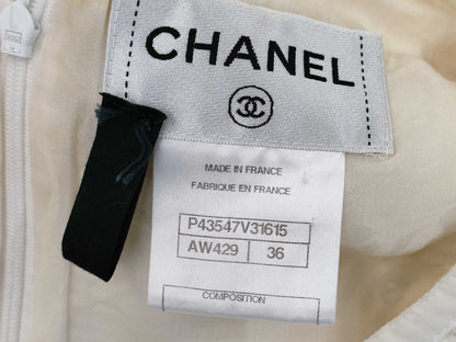CHANEL CHANEL Waffle Dress P43547V31615 #36 White Dress