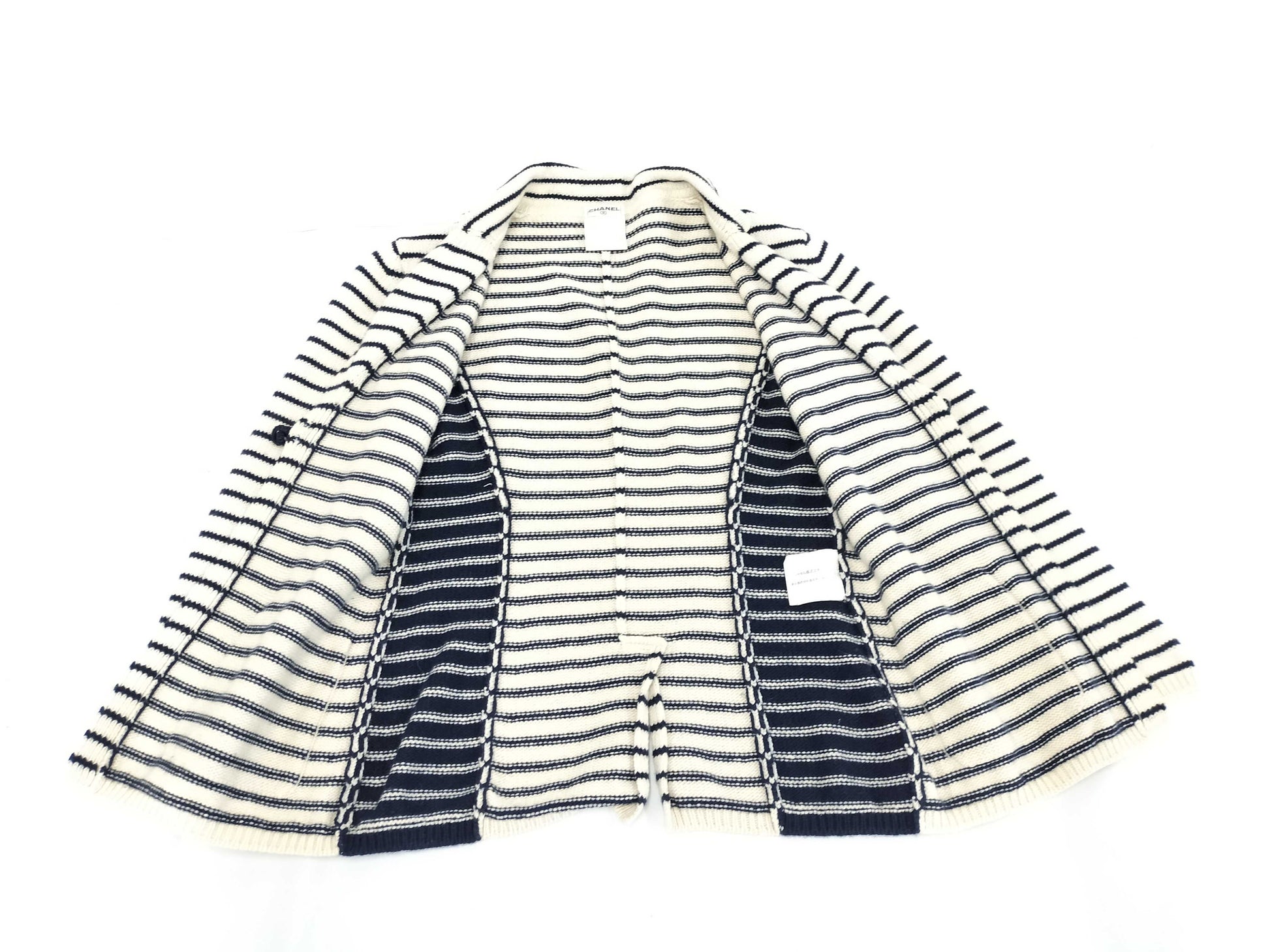 CHANEL CHANEL Knit Cardigan Border P21039V01301 03P #38 Cashmere Jacket