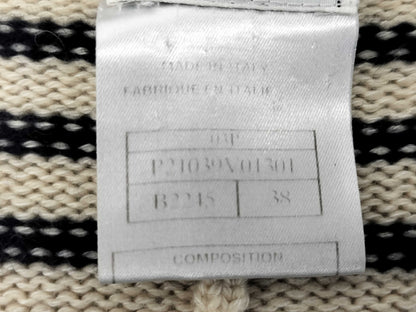 CHANEL CHANEL Knit Cardigan Border P21039V01301 03P #38 Cashmere Jacket