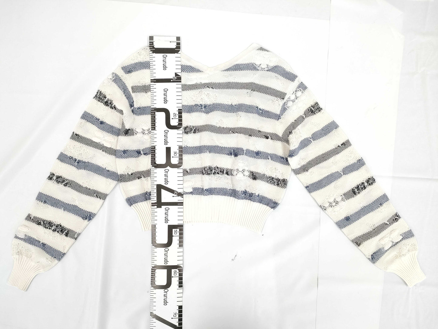 CHANEL CHANEL Knit Top P56171K07378 #38 Border Camellia Top