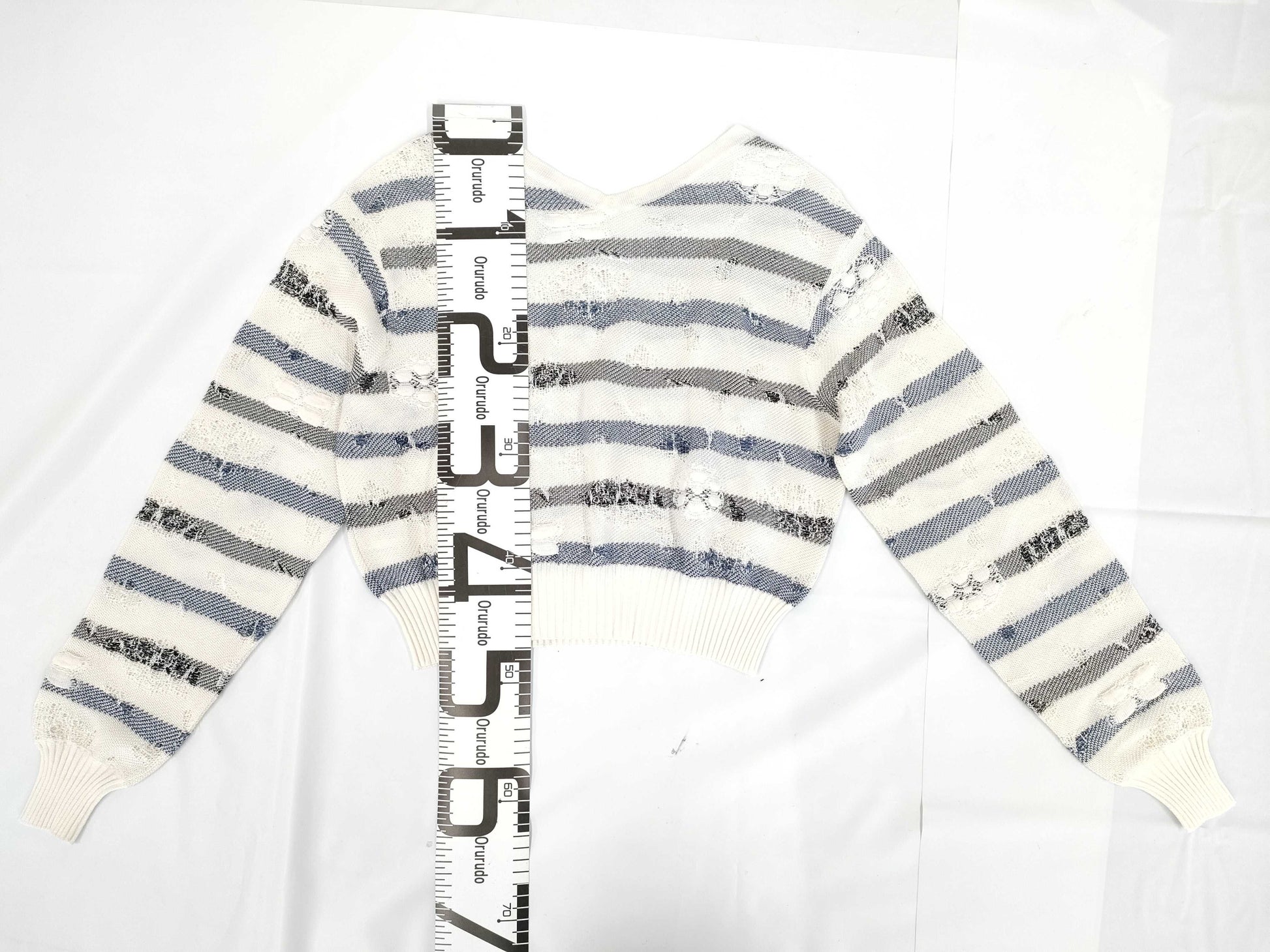 CHANEL CHANEL Knit Top P56171K07378 #38 Border Camellia Top
