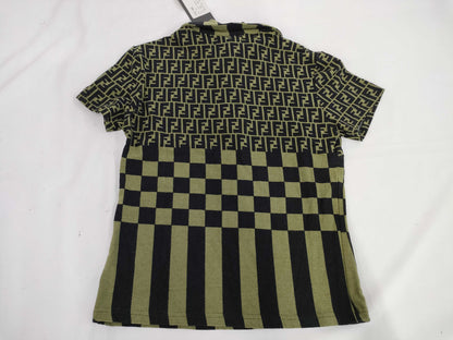 FENDI Zucca Polo Shirt, Green, Unused, Size 44, Tops