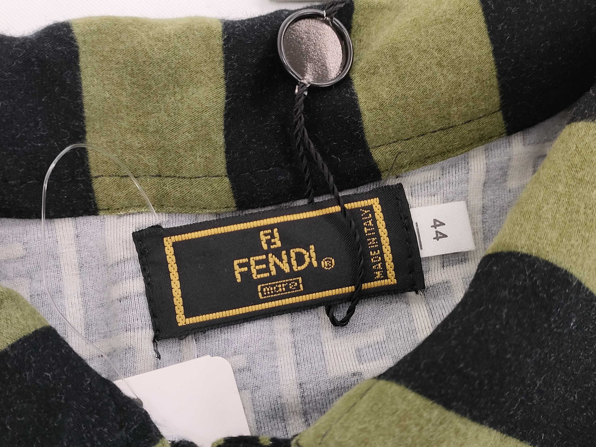 FENDI Zucca Polo Shirt, Green, Unused, Size 44, Tops