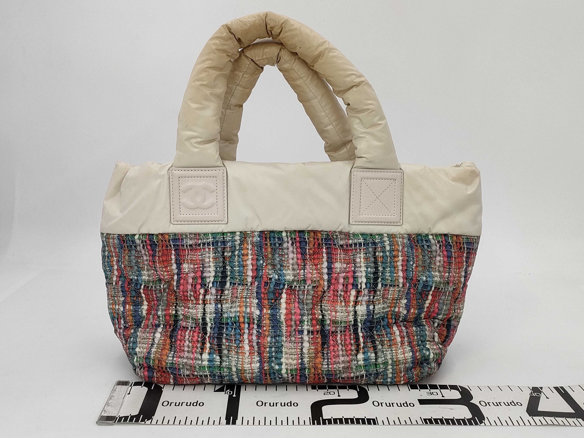 CHANEL CHANEL Coco Cocoon Tweed Print Tote Bag Handbag Tote Bag