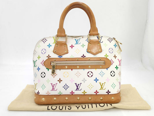 LOUIS VUITTON Multicolore Alma M92647 FL0094 White Handbag