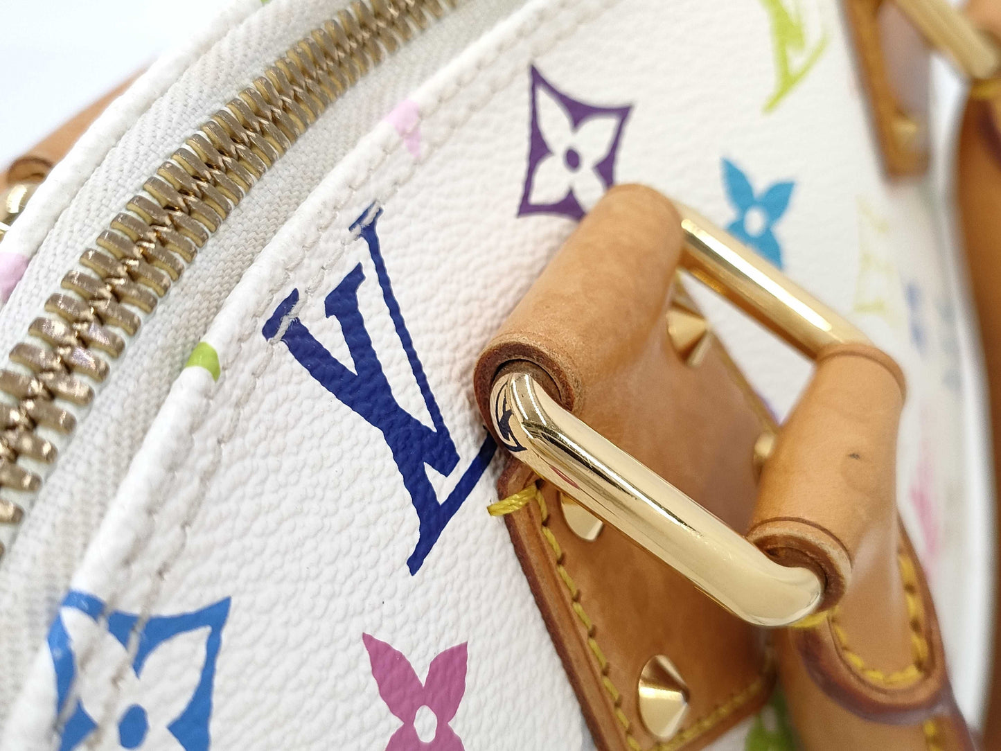 LOUIS VUITTON Multicolore Alma M92647 FL0094 White Handbag