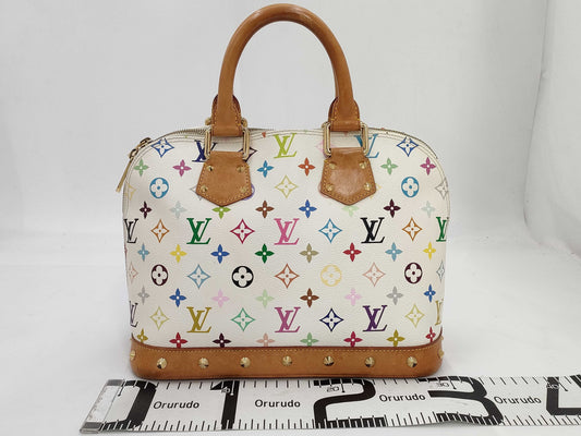 LOUIS VUITTON Multicolore Alma M92647 FL0094 White Handbag