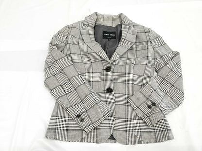 GIORGIO ARMANI Check Jacket with Hanger, Size 38