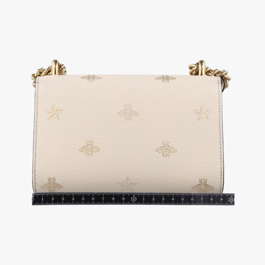 GUCCI Padlock White Leather Shoulder Bag 432182F027014147