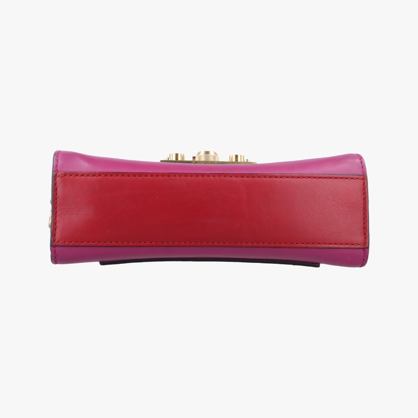 GUCCI Padlock Red x Rose Leather Shoulder Bag 409487 F019246107