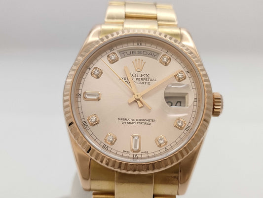 ROLEX 118235A P398724 Pink Dial Men's Watch