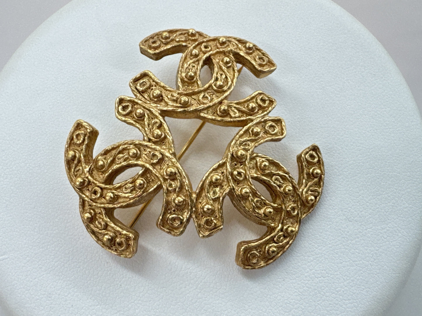 CHANEL Triple Coco Mark Brooch 94A with Comments