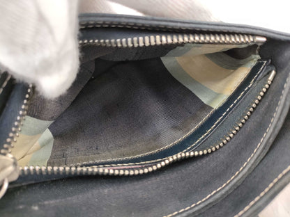 FENDI Mamma FENDI Canvas Baguette Blue Shoulder Bag