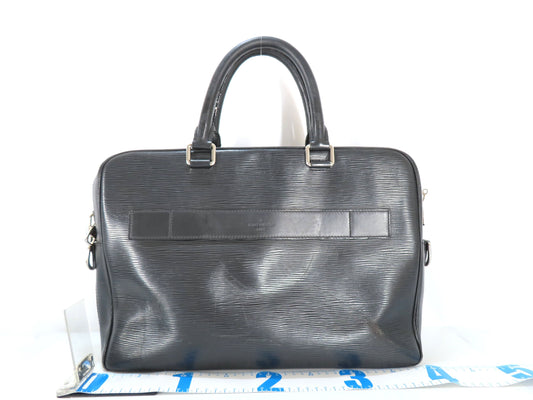 LOUIS VUITTON Epi LV Bag Epi Black Business Bag