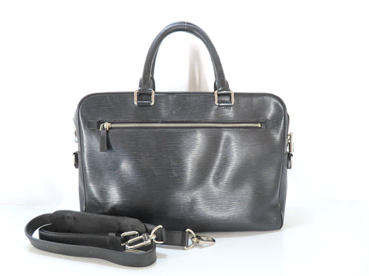 LOUIS VUITTON Epi LV Bag Epi Black Business Bag