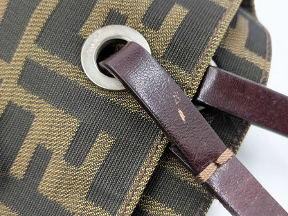 FENDI Zucca Canvas Handbag Khaki