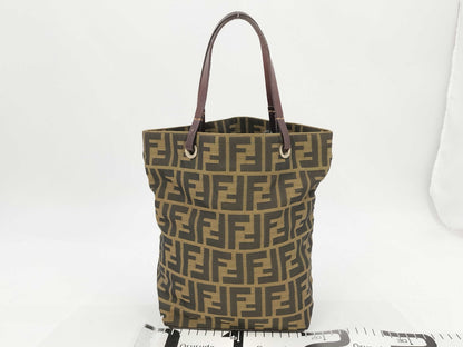 FENDI Zucca Canvas Handbag Khaki