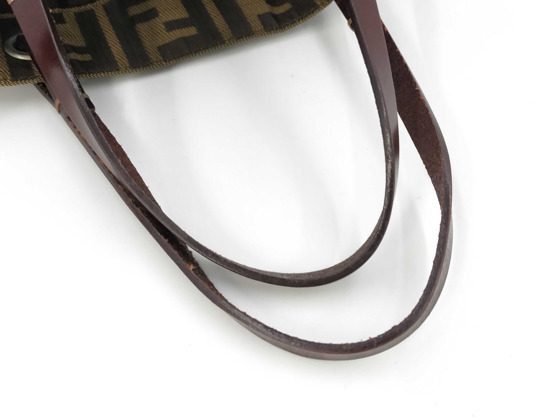 FENDI Zucca Canvas Handbag Khaki