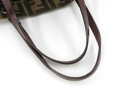 FENDI Zucca Canvas Handbag Khaki