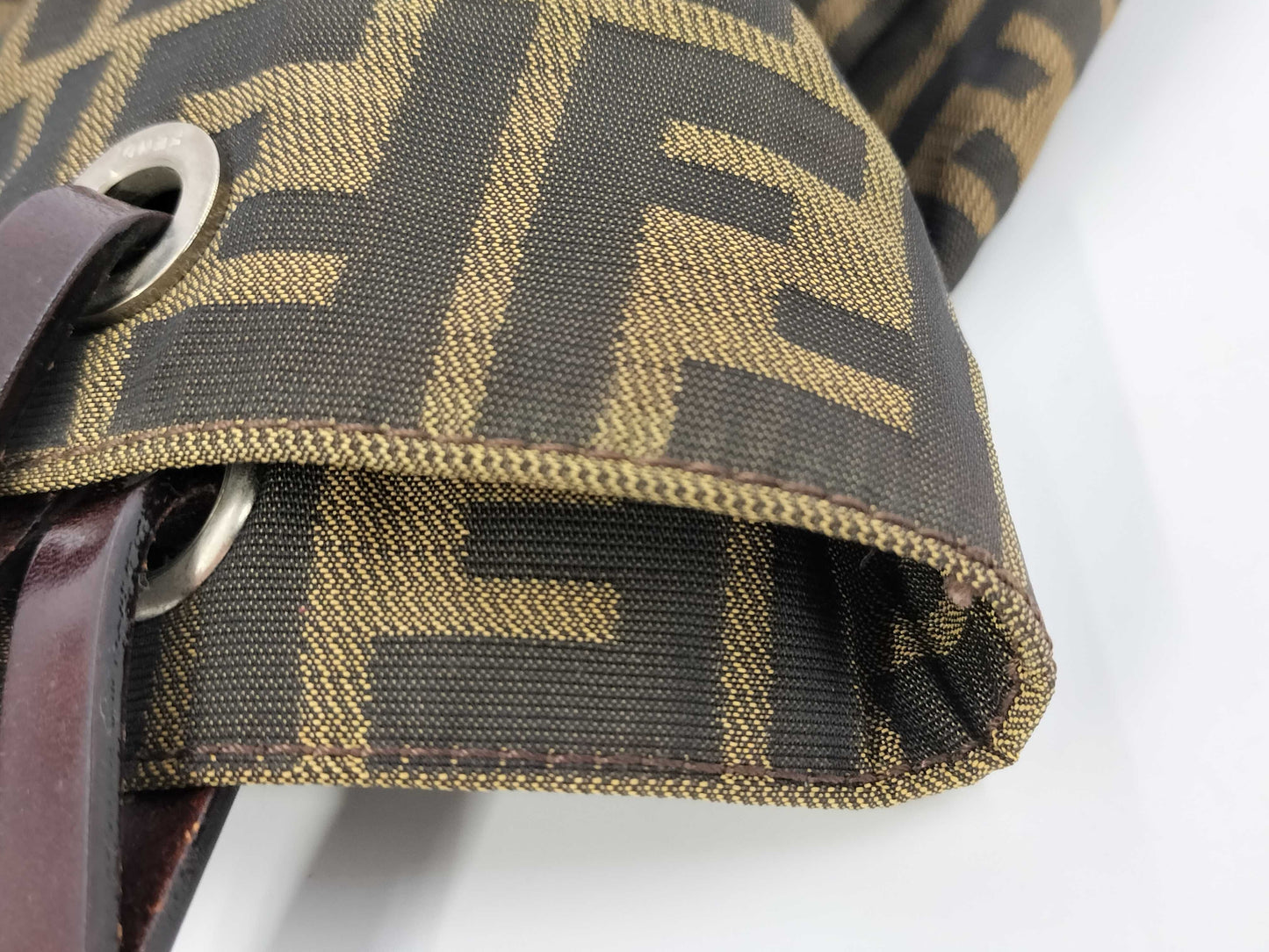 FENDI Zucca Canvas Handbag Khaki