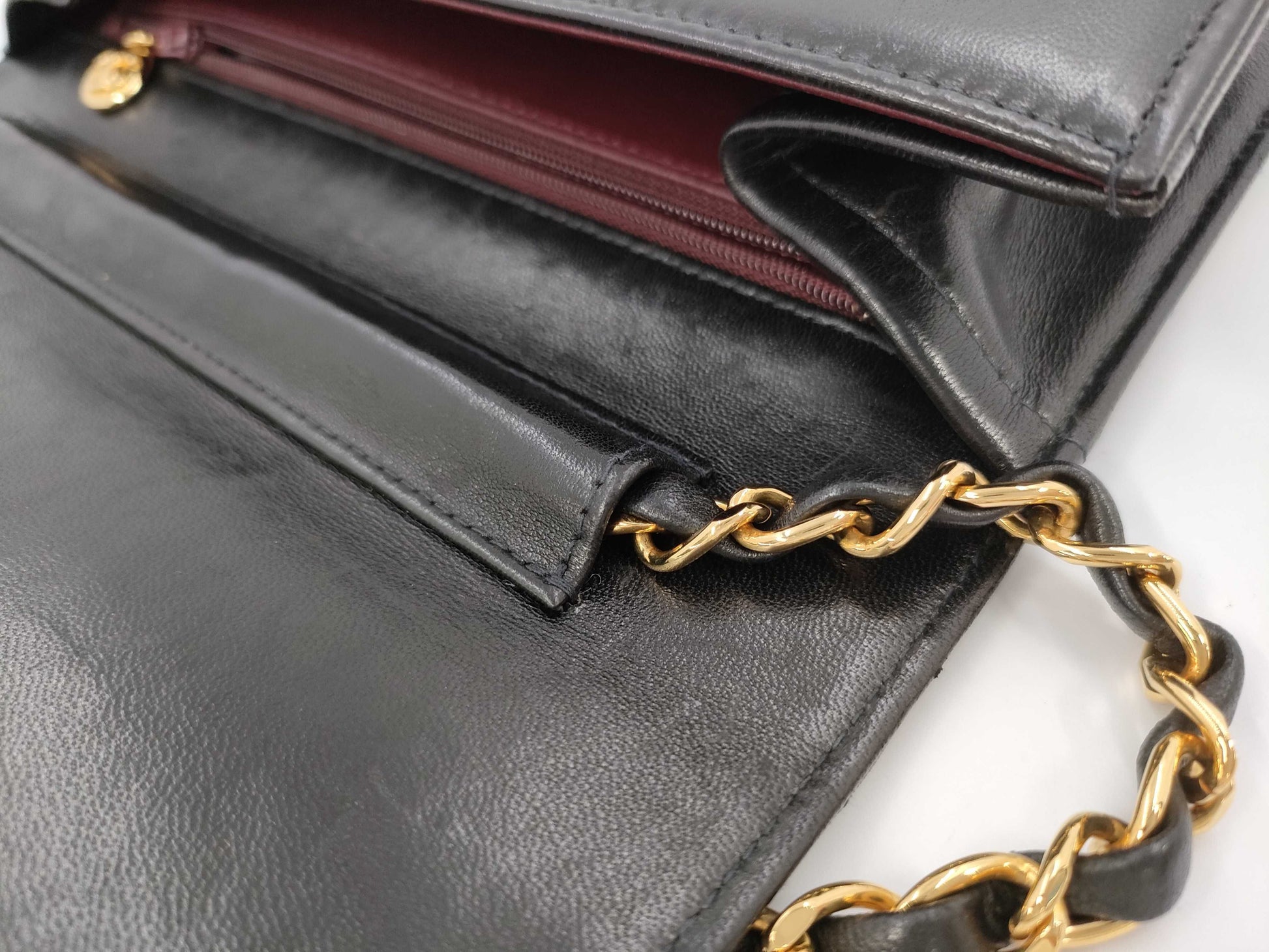 CHANEL Matelasse Lamb Push Lock Shoulder Bag