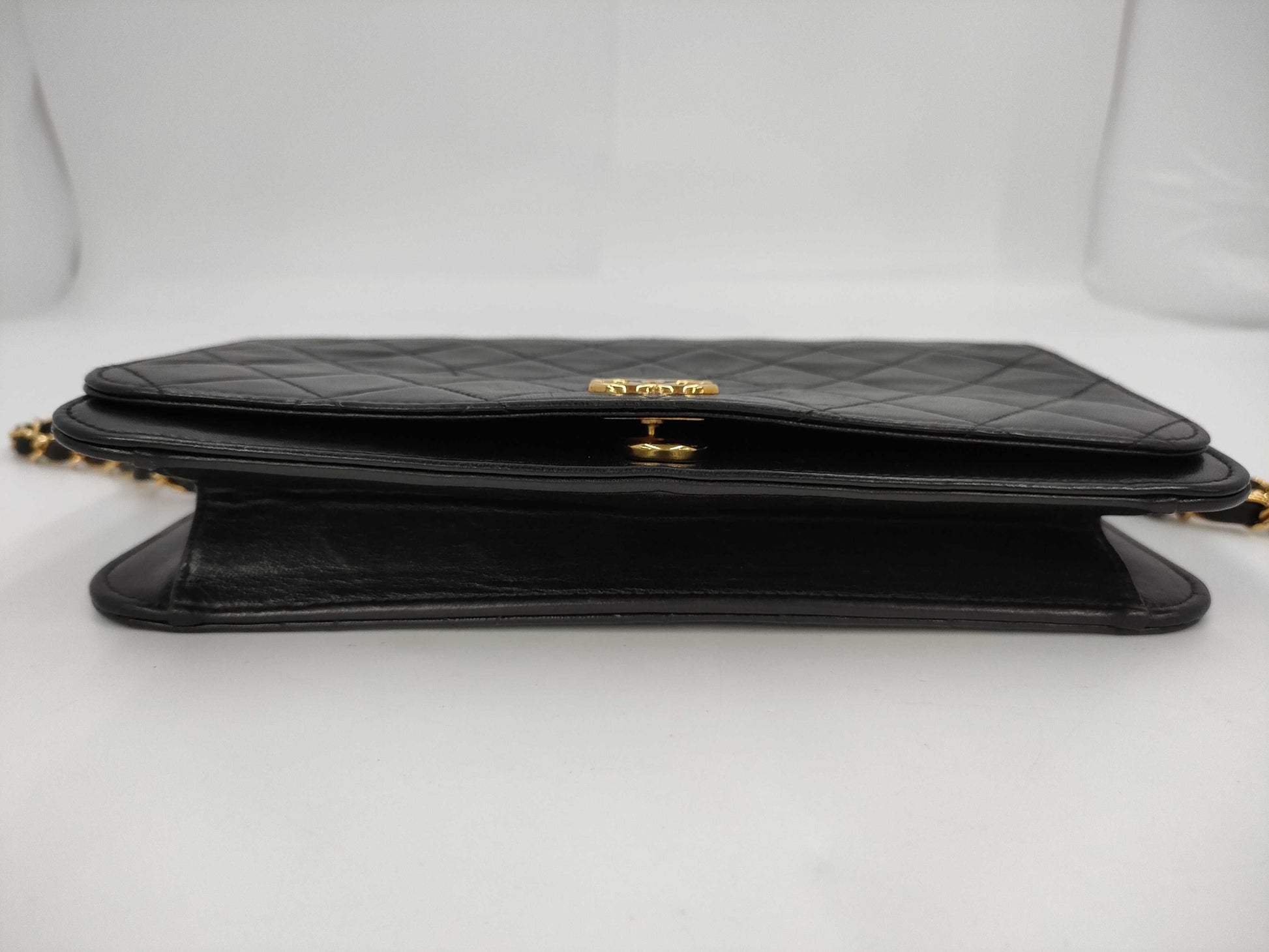 CHANEL Matelasse Lamb Push Lock Shoulder Bag