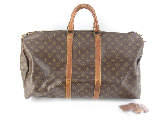 LOUIS VUITTON Monogram Keepall 55 Boston Bag
