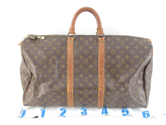 LOUIS VUITTON Monogram Keepall 55 Boston Bag