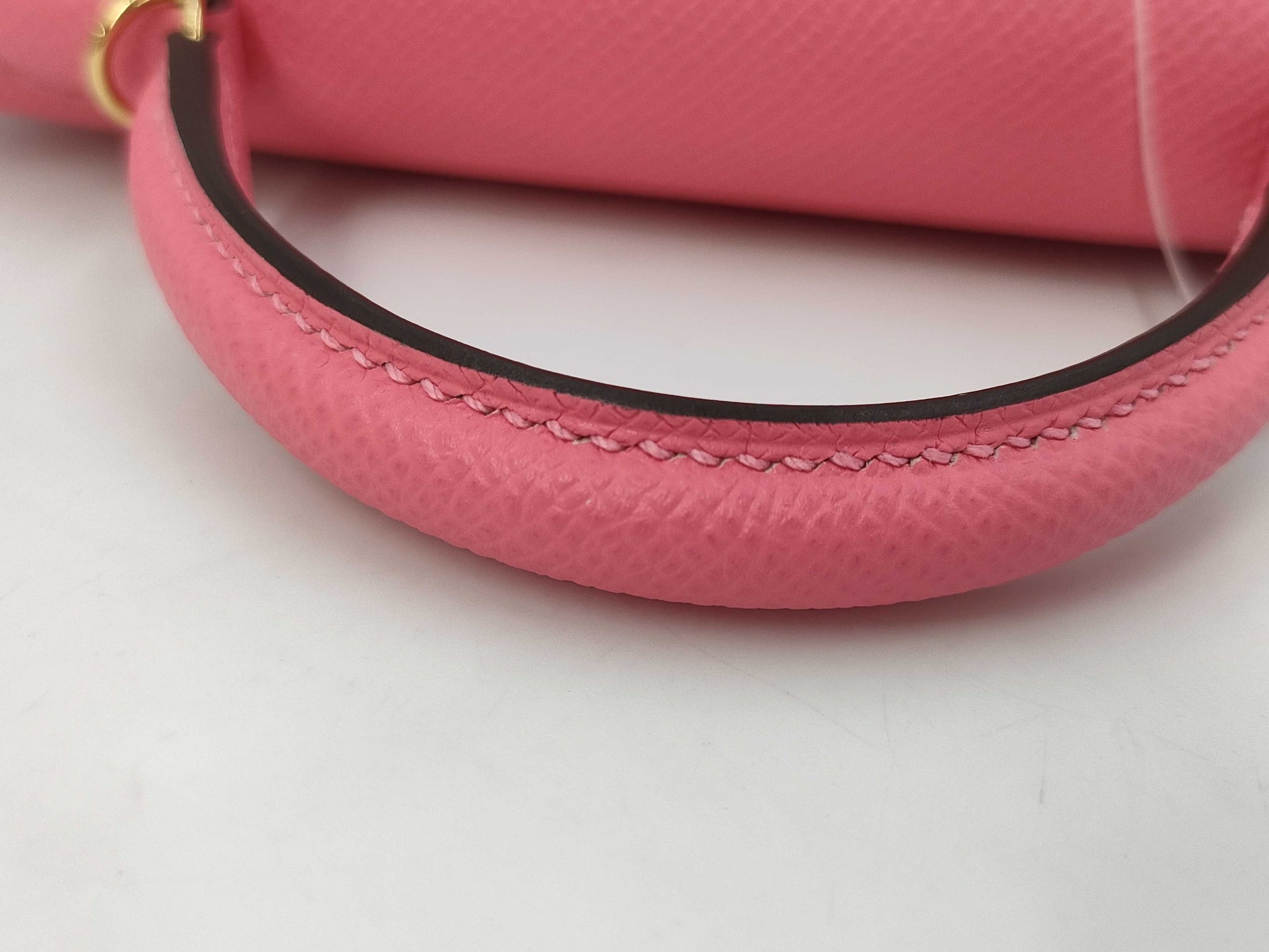 HERMES Mini Kelly Rose Lipstick Epson D engraved handbag