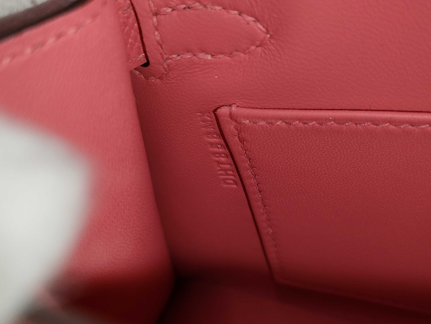 HERMES Mini Kelly Rose Lipstick Epson D engraved handbag