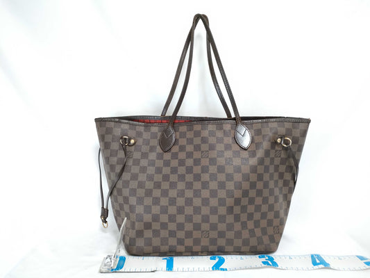 LOUIS VUITTON N41358 Damier Neverfull MM Engraved Shoulder Bag