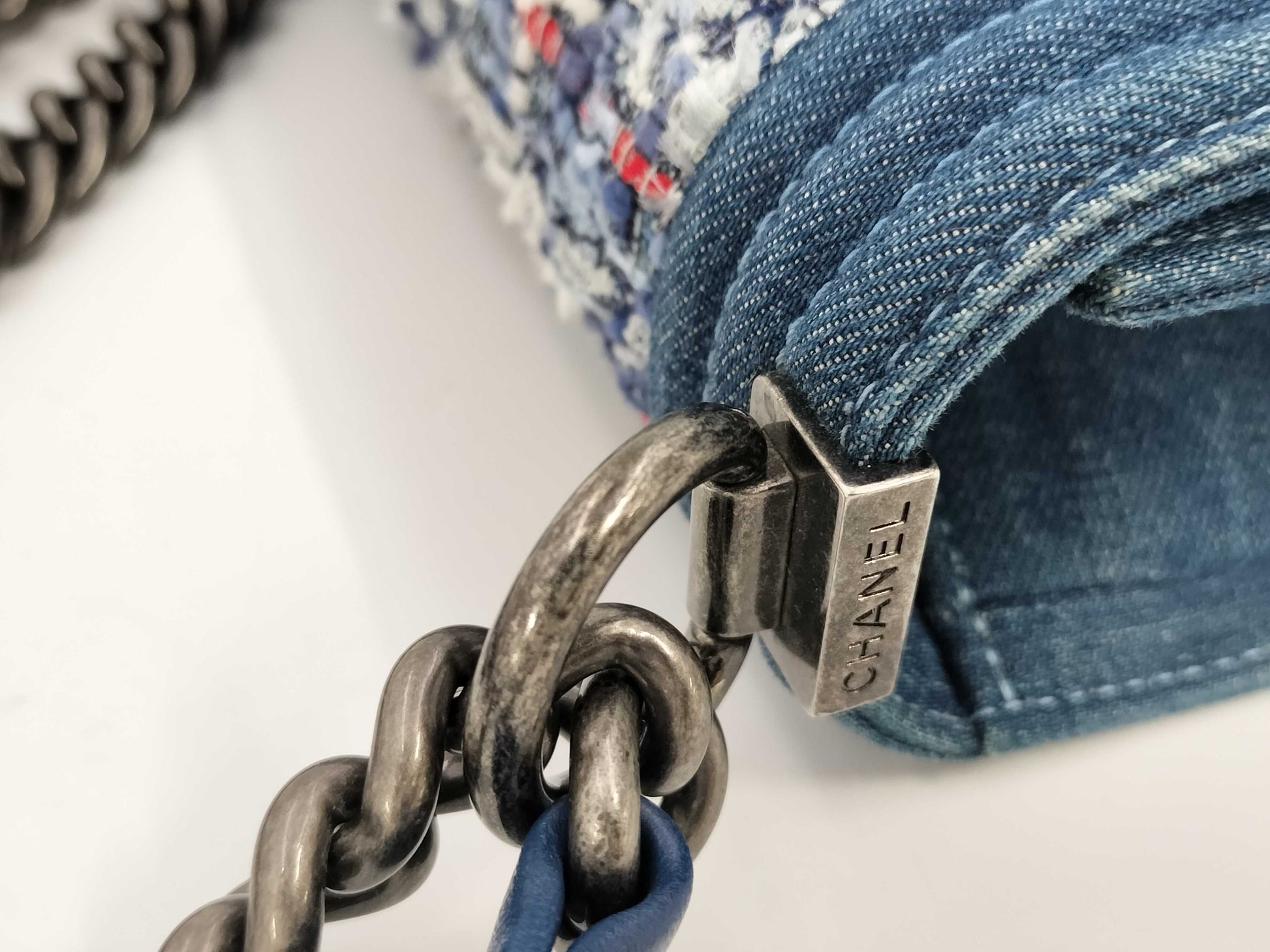 CHANEL Boy Chanel Denim Shoulder Bag, No. 19