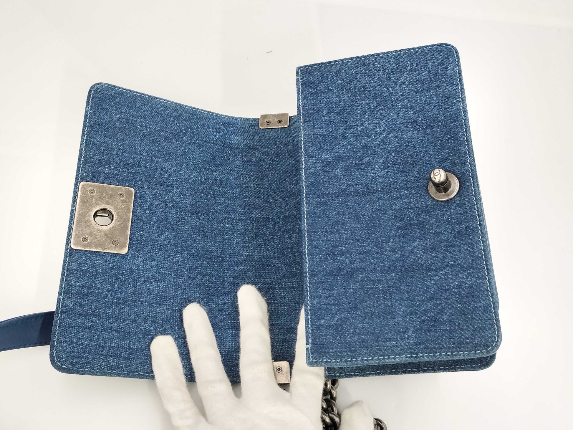CHANEL Boy Chanel Denim Shoulder Bag, No. 19