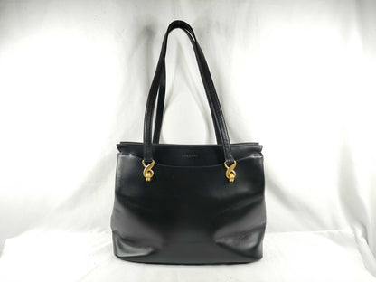 UNGARO Leather Tote Bag Black Tote Bag