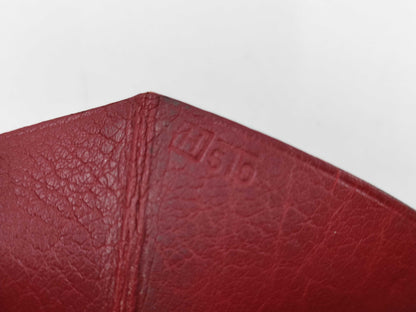 HERMES Bearn Soufflet □H Red Wallet