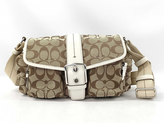 COACH Signature Double Pocket Shoulder Bag