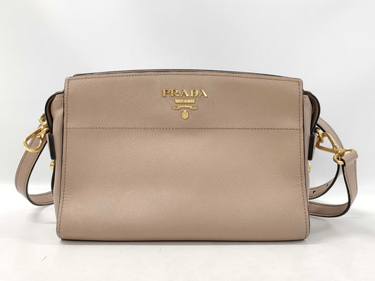 PRADA 1BH043 Saffiano Leather Esplanade Shoulder Bag
