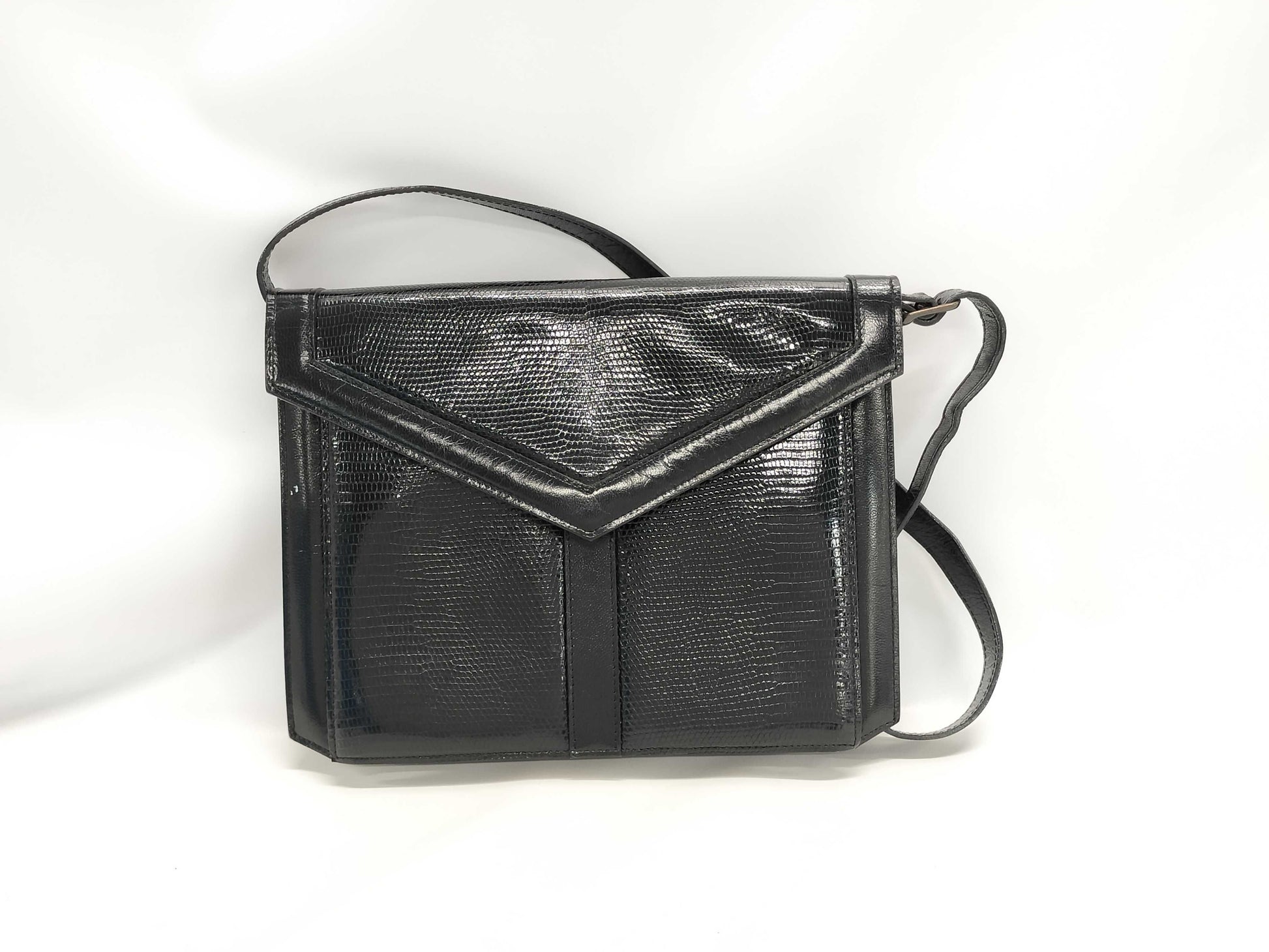Yves Saint Laurent Lizard Leather Shoulder Bag