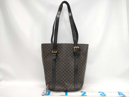 CELINE Macadam Black PVC Triomphe Bucket Tote Bag Shoulder Bag Tote Bag