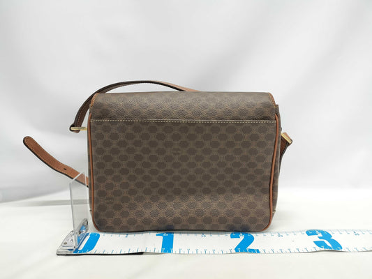 CELINE Macadam PVC Shoulder Bag with Circle Hardware