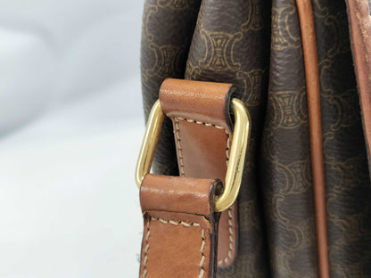 CELINE Macadam PVC Shoulder Bag with Circle Hardware
