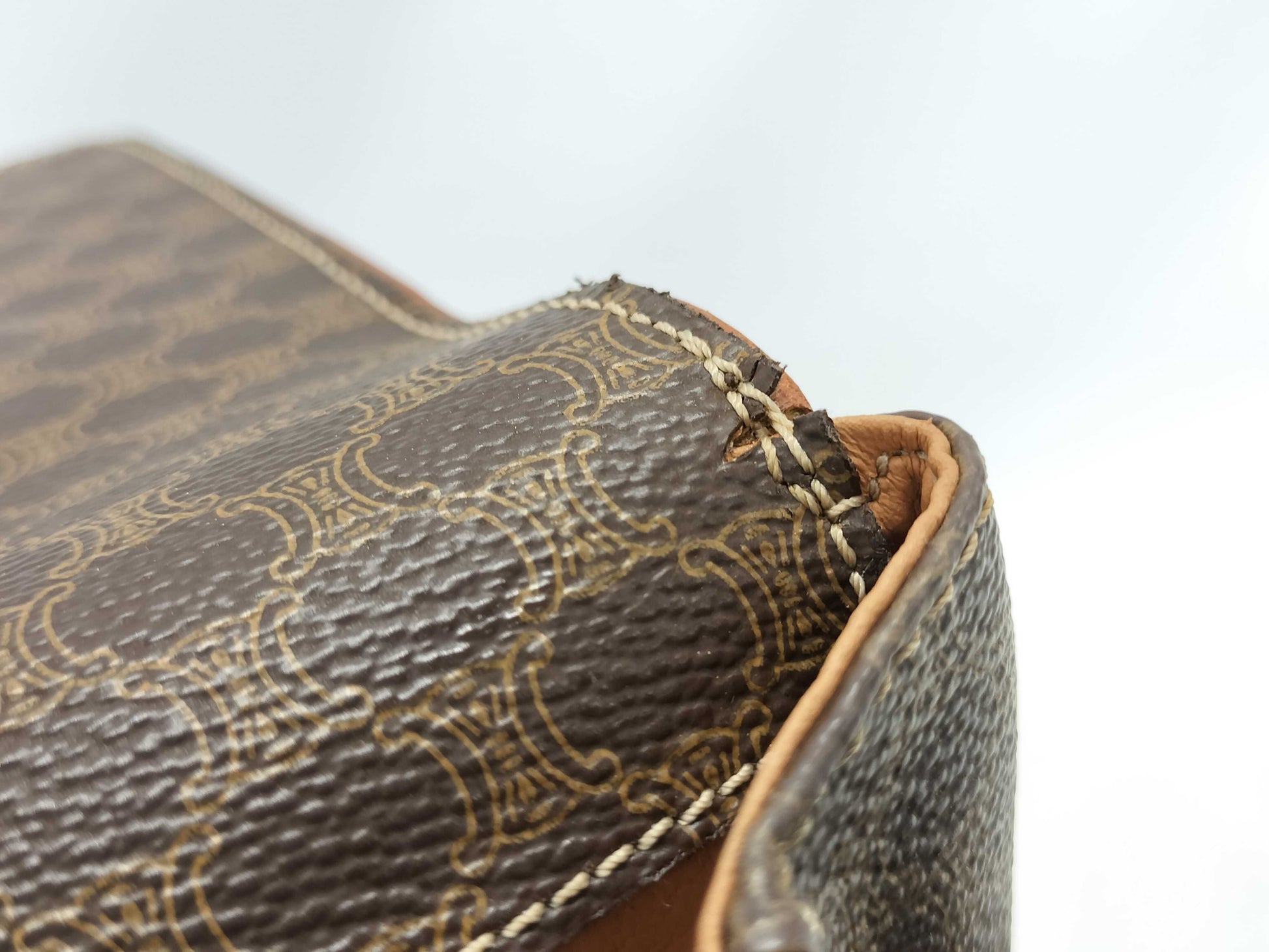 CELINE Macadam PVC Shoulder Bag with Circle Hardware